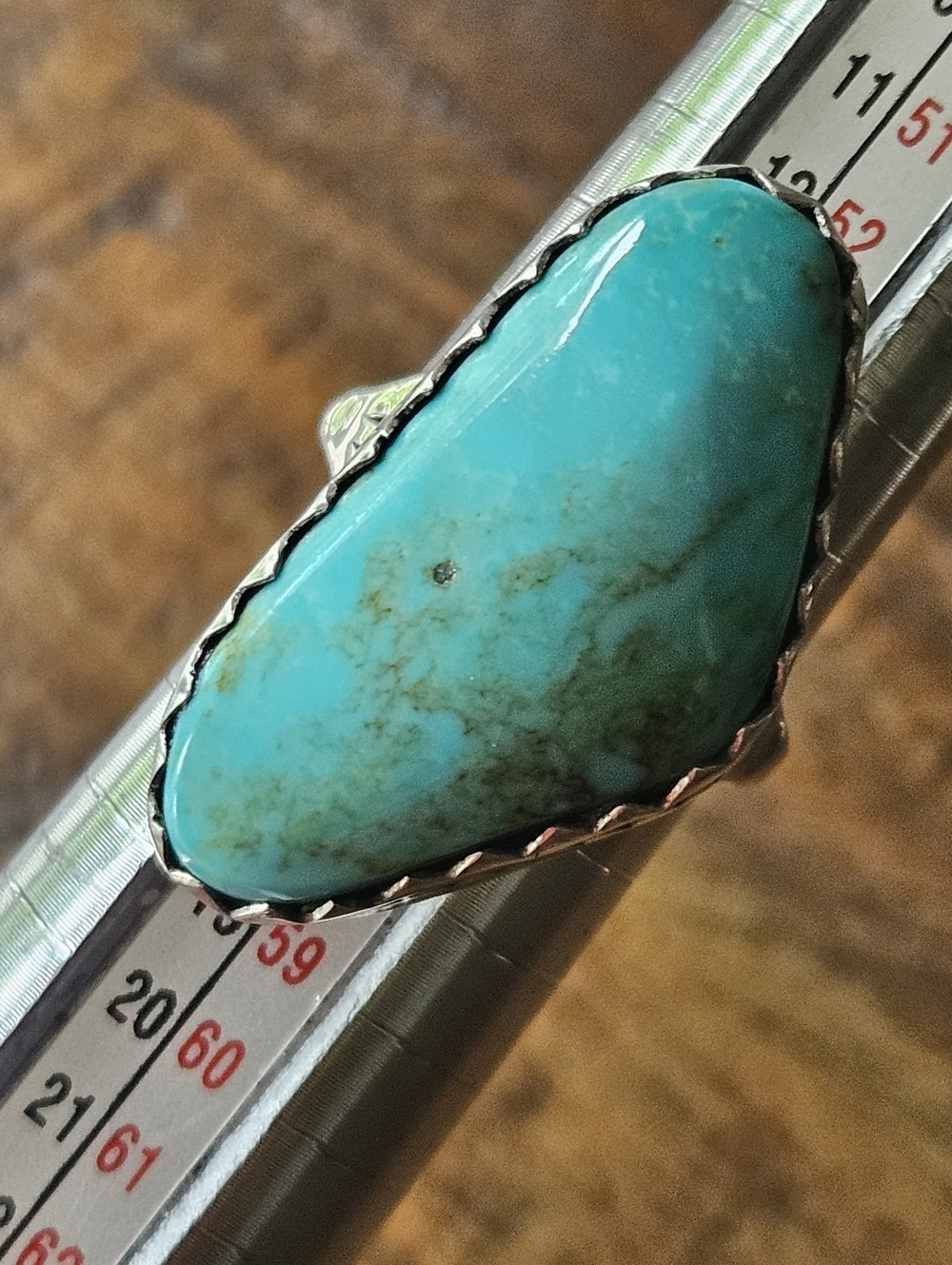 Vintage Navajo Turquoise Henry Spencer Ring - Picture 2 of 8